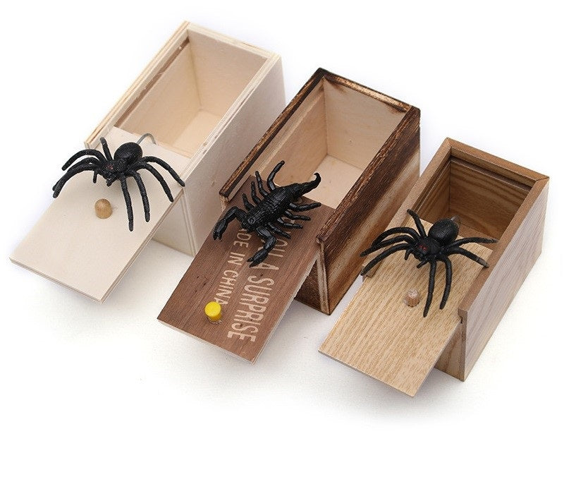 Spider Wooden Scare Box